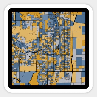 Scottsdale Map Pattern in Blue & Gold Sticker